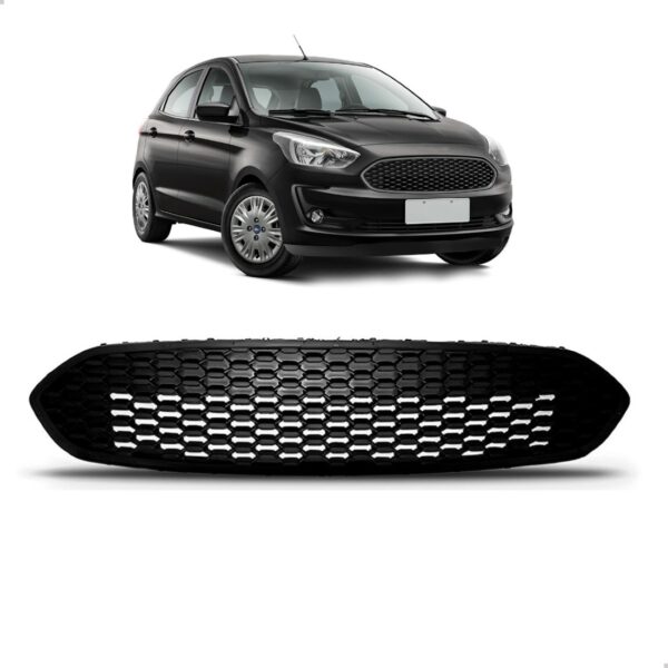 Grade Radiador Ka 2019 A 2022 Colmeia Sem Friso 1a Linha Preto/fosco