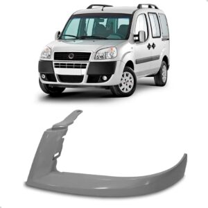 Friso De Farol Para Fiat Doblo 2009 A 2021 Cinza Liso Lado Esquerdo