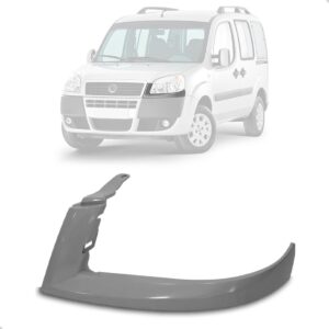 Friso De Farol Para Fiat Doblo 2009 A 2021 Cinza Liso Lado Esquerdo