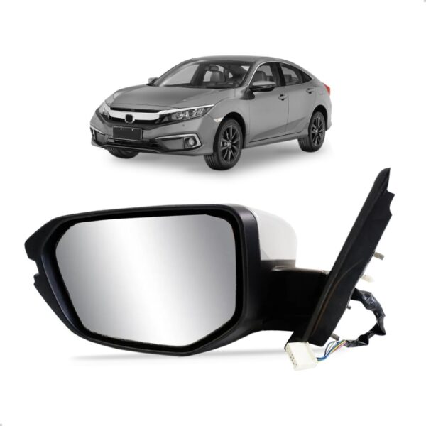 Retrovisor Para Civic G10 Eletrico Retrátil 2017 18 19 20 21 Lado Esquerdo