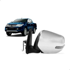 Retrovisor Externo Triton 2017 2018 2019 Eletrico Cromado Lado Esquerdo