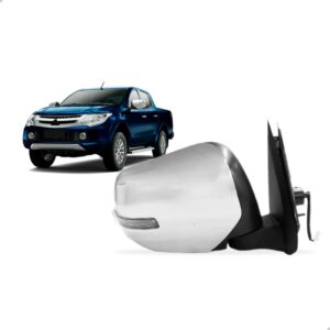 Retrovisor Externo Triton 2017 2018 2019 Eletrico Cromado Lado Direito