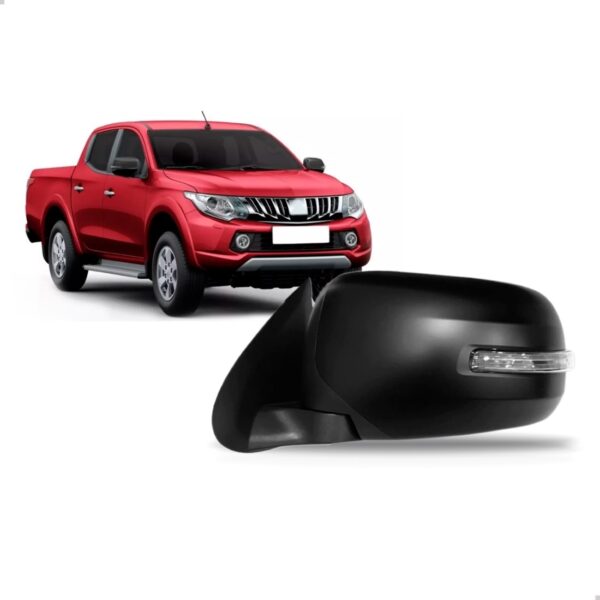 Retrovisor Triton 17 2018 2019 Eletrico Com Sinaleira Preto Lado Esquerdo