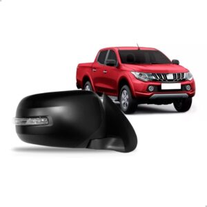 Retrovisor Triton 17 2018 2019 Eletrico Com Sinaleira Preto Lado Direito