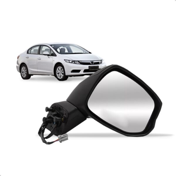 Retrovisor Civic 2012 Até 2016 Eletrico Com 03 Fios Lado Direito