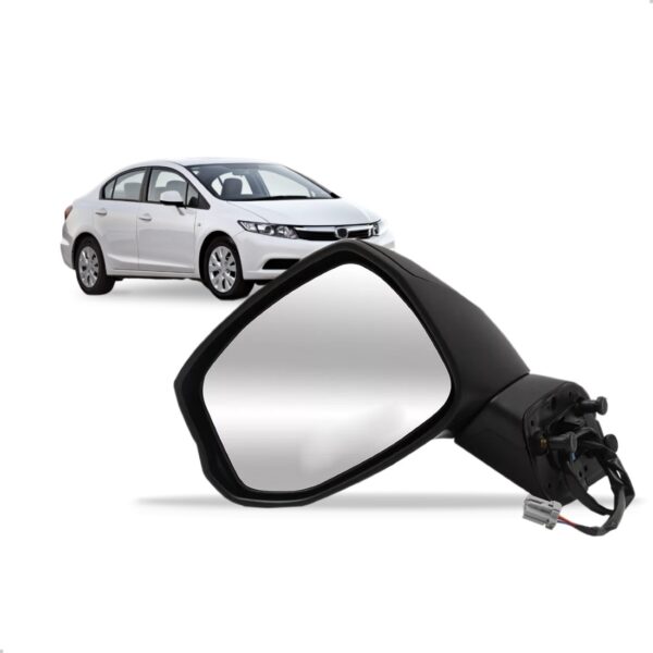 Retrovisor Civic 2012 Até 2016 Eletrico Com 03 Fios Lado Esquerdo