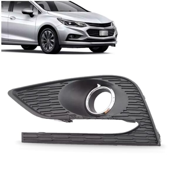 Grade Parachoque Cruze 2017 2018 2019 Dianteiro Aro Cromado Lado Esquerdo