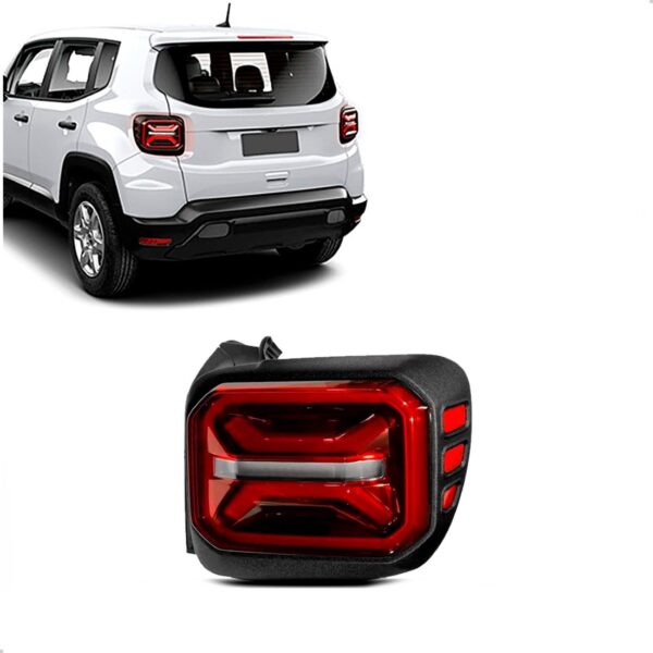 Lanterna Traseira Para Renegade 22 23 24 25 Com Led 1ª Linha Direito/passageiro Vermelho