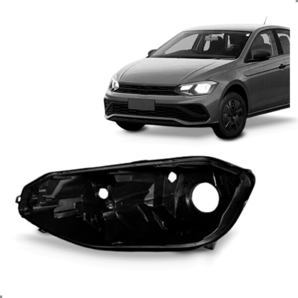 CARCAÇA FAROL POLO TRACK 2023 A 2025 LD