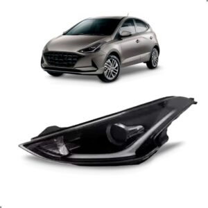 Farol Para Hb20 2020 2021 2022 Com Projetor E Led 1ª Linha Esquerdo/motorista