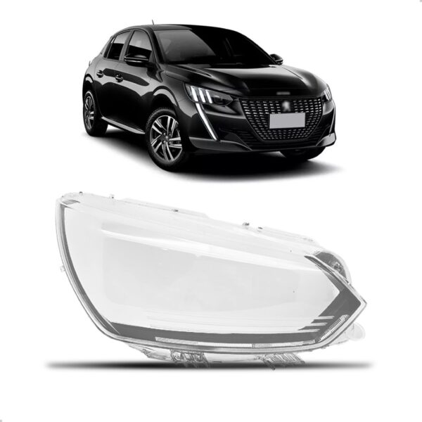 Lente Farol Para Peugeot 208 2020 2021 2022 2023 2024 Lado Esquerdo