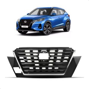 Tela Frontal Radiador Kicks 22/24 Com Furo Camera E Reboque Brilhante