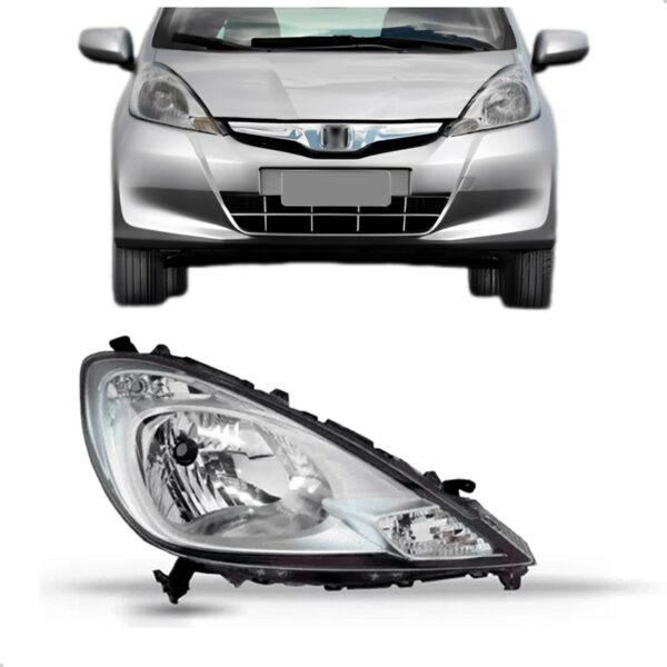 Farol Para Honda Fit 2013 A 2014 Cromado 1ª Linha Direito/passageiro