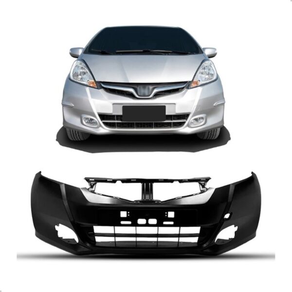 Parachoque Dianteiro Fit 2013 A 2014 Com Furo 1a Linha Preto