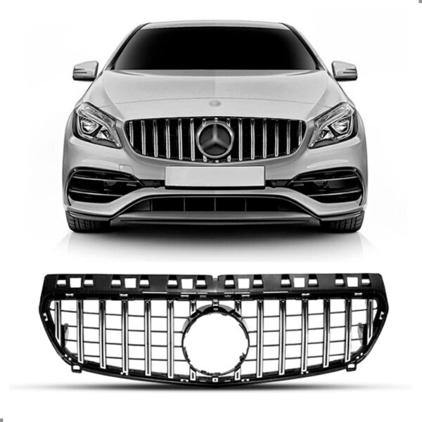 Grade Radiador A200 2013 14 2015 Cromada Filetada Modelo A45 Preto