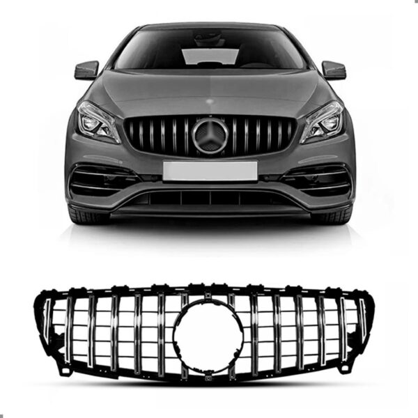 Tela Frontal Radiador A200 2013 14 15 Com Filete Cromado Gtr Preto