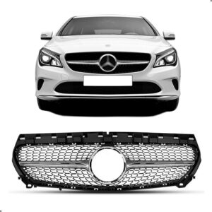 Grade Radiador Cla 200 16 A 19 Moldura Prata Frisos Cromados Plástico