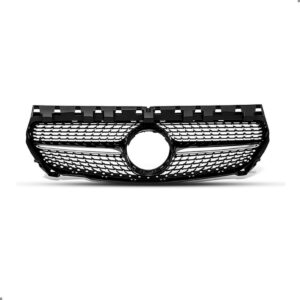 Grade Radiador Cla 200 16 A 19 Moldura Preta E Friso Cromado Plástico