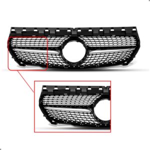 Grade Radiador Cla 200 16 A 19 Moldura Preta E Friso Cromado Plástico