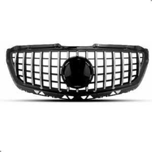 Tela Frontal Radiador Sprinter 17/19 Preta Com Friso Cromado Plástico
