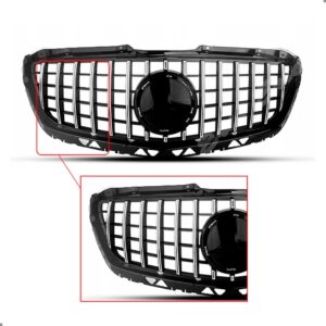 Tela Frontal Radiador Sprinter 17/19 Preta Com Friso Cromado Plástico