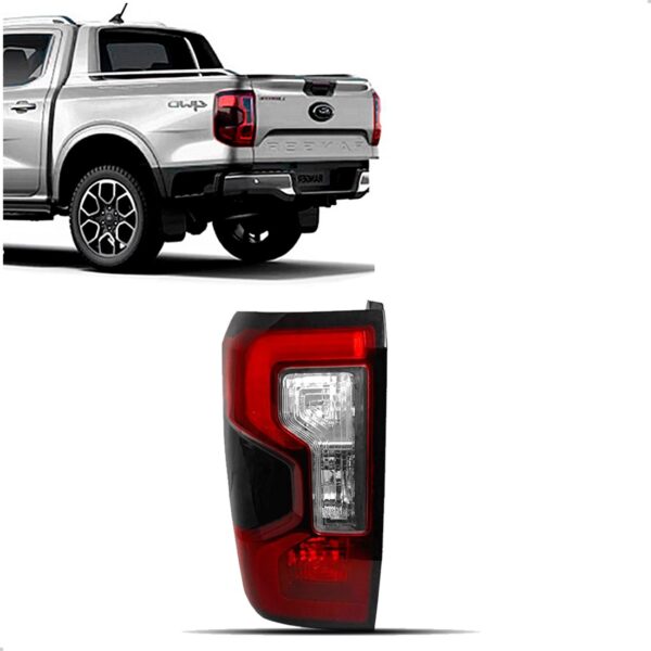 Lanterna Para Ford Ranger 2024 A 2025 Full Led 8p 1ª Linha - Esquerdo/motorista - Vermelho