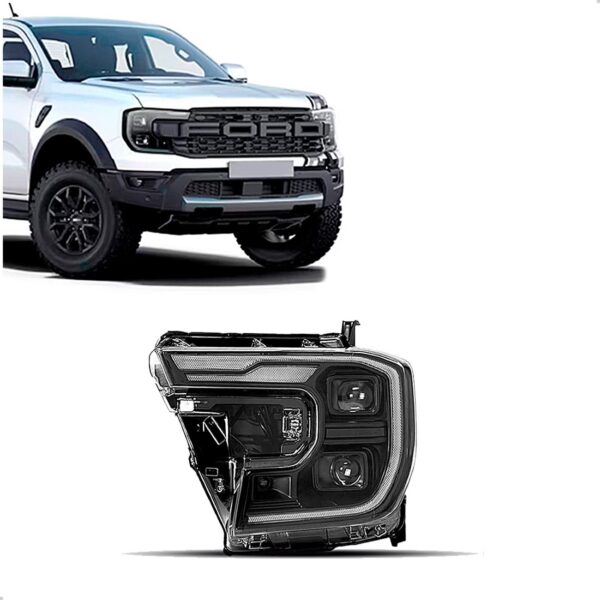 Farol Ranger Raptor 2024 2025 Full Led 9 Pinos C/ Reator Lado Esquerdo