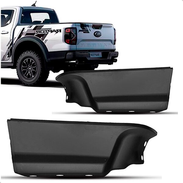 Par Ponteira Ranger Raptor 2024 25 Parachoque Traseiro Preto