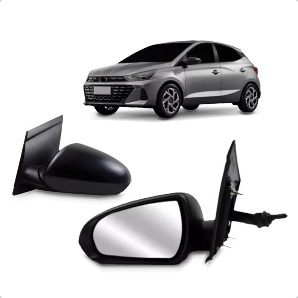 Retrovisor Externo Hb20 2023 A 2025 Eletrico Sem Sinaleira Lado Esquerdo