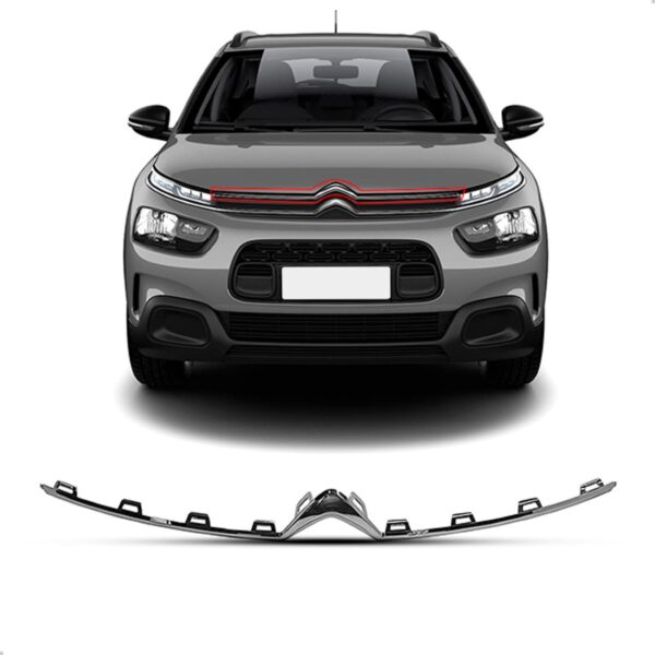 Grade Radiador C4 Cactus 2019 A 2024 Friso Cromado Superior Cromado