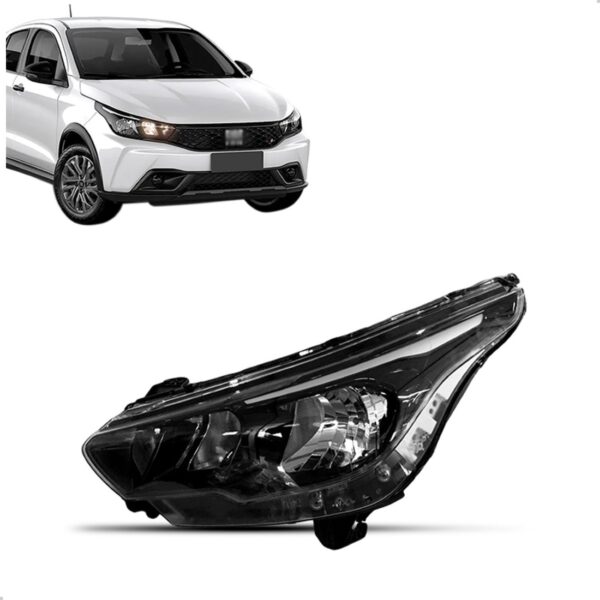 Farol Para Fiat Argo 2024 A 2025 Sem Led Foco Duplo 1ª Linha Esquerdo/motorista