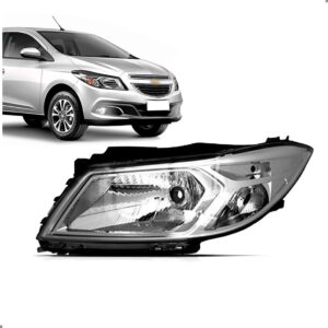 Farol Onix 2012 13 14 15 2016 Prisma 2013 14 15 2016 Cromado Lado Esquerdo