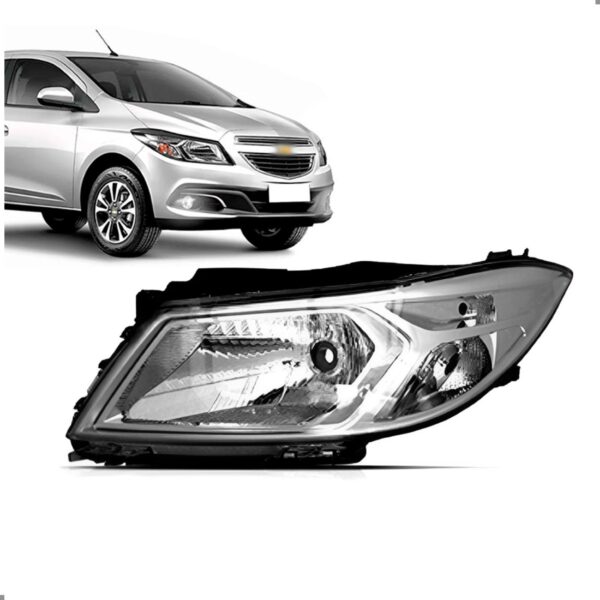 Farol Onix 2012 13 14 15 2016 Prisma 2013 14 15 2016 Cromado Lado Esquerdo