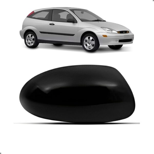Capa Retrovisor Focus 2000 2001 2002 A 2008 Preto Brilhante Lado Direito