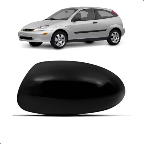 Capa Retrovisor Focus 2000 2001 2002 A 2008 Preto Brilhante Lado Esquerdo