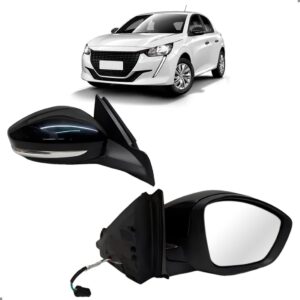 Retrovisor Para Peugeot 208 2020/2024 Eletrico Com Sinaleira Lado Direito