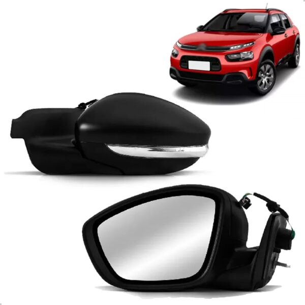 Retrovisor C4 Cactus 2019 A 2024 Com Sinaleira Com Sonda Lado Esquerdo