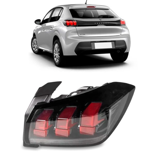 Sinaleira Traseira Para Peugeot 208 2020 21 22 23 2024 Fume Lado Direito