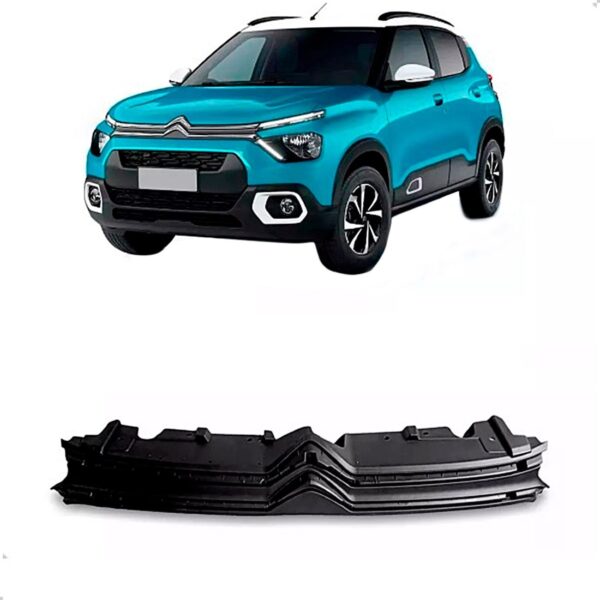 Grade Radiador Citroen C3 2021 2022 A 2025 Sem Friso Preto Preto Fosco