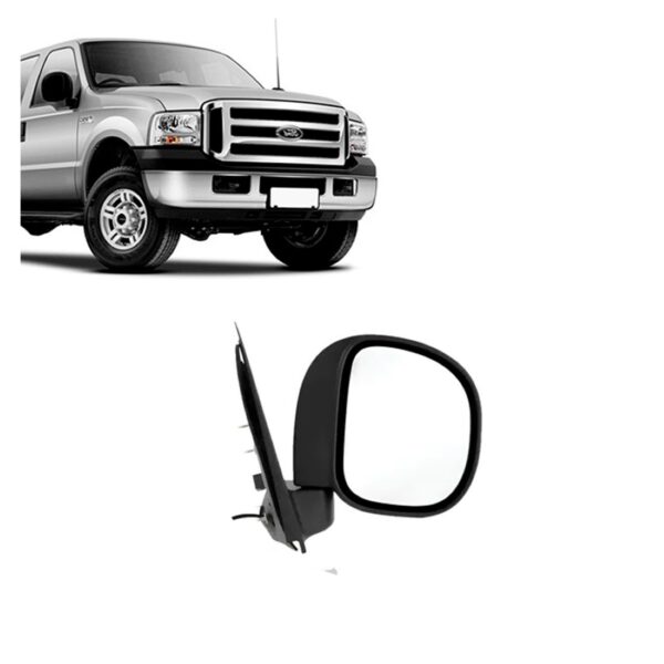 RETROVISOR ELETRICO F250 1998 A 2012 CAPA PRETA TEXTURIZADA LE