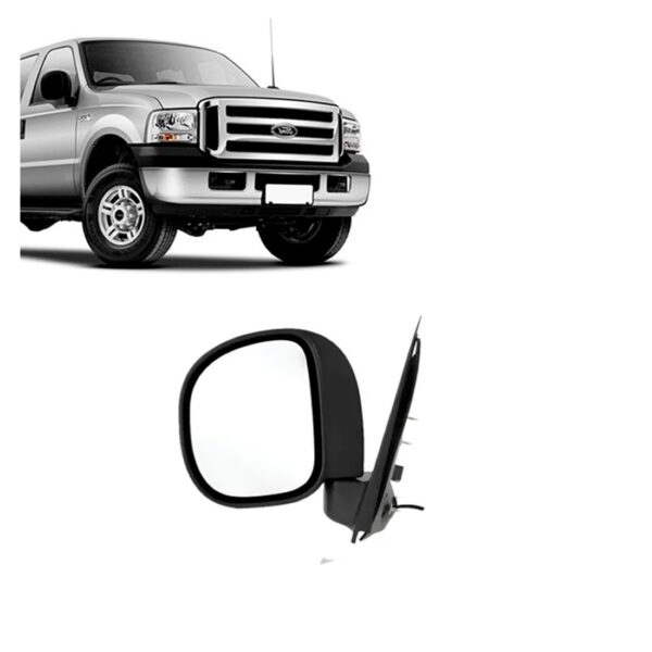 Retrovisor Eletrico F250 1998 A 2012 Preta Texturizada Ld