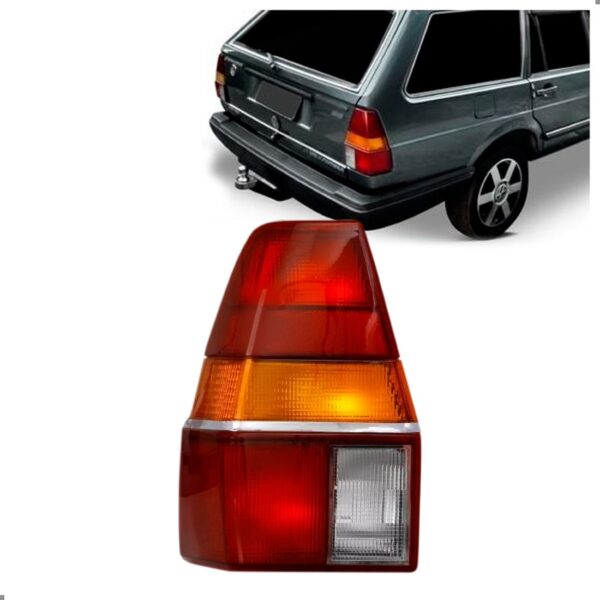 Sinaleira Traseira Quantum 85/91 Tricolor Com Friso Cromado Lado Esquerdo