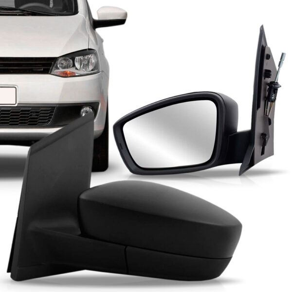 Retrovisor Manual Fox 2010 2011 2012 2013 Sem Pisca Lado Esquerdo