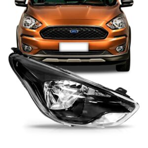 Farol Ford Ka 2015 2016 2017 2018 Mascara Negra 1ª Linha Direito/passageiro