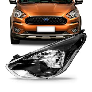 Farol Ford Ka 2015 2016 2017 2018 Mascara Negra 1ª Linha Esquerdo/motorista