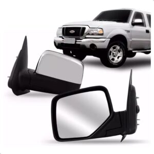 Retrovisor Ranger 2005 2006 2007 2008 2009 Manual Cromado Lado Esquerdo