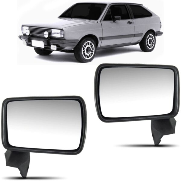 Retrovisor Gol 1983 1984 1985 1986 Fixo Cor Preto Lado Esquerdo