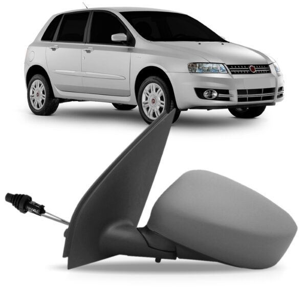 Retrovisor Stilo 2002 A 2007 Com Controle Manual Capa Lado Esquerdo