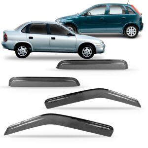 Calha Defletor De Chuva Corsa Super 98 99 00 01 02 4 Portas Fumê