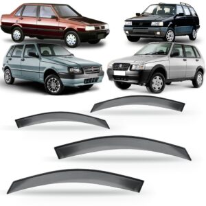 Calha Defletor De Chuva Para Uno 04 Portas 1990 1991 A 2010 Fumê